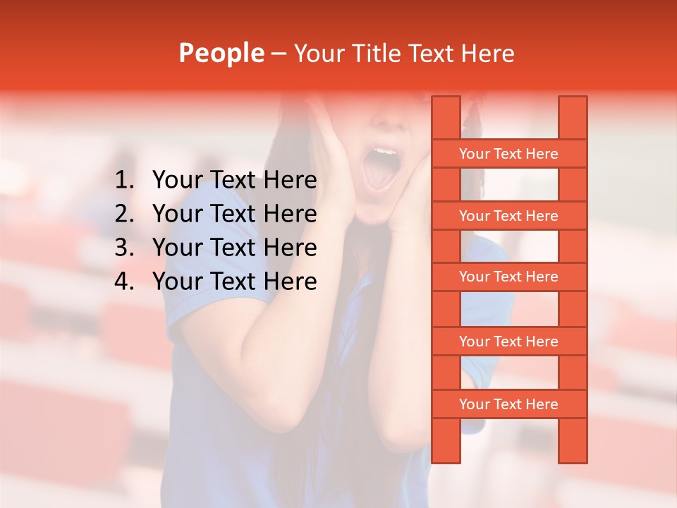 News Woman Surprise PowerPoint Template