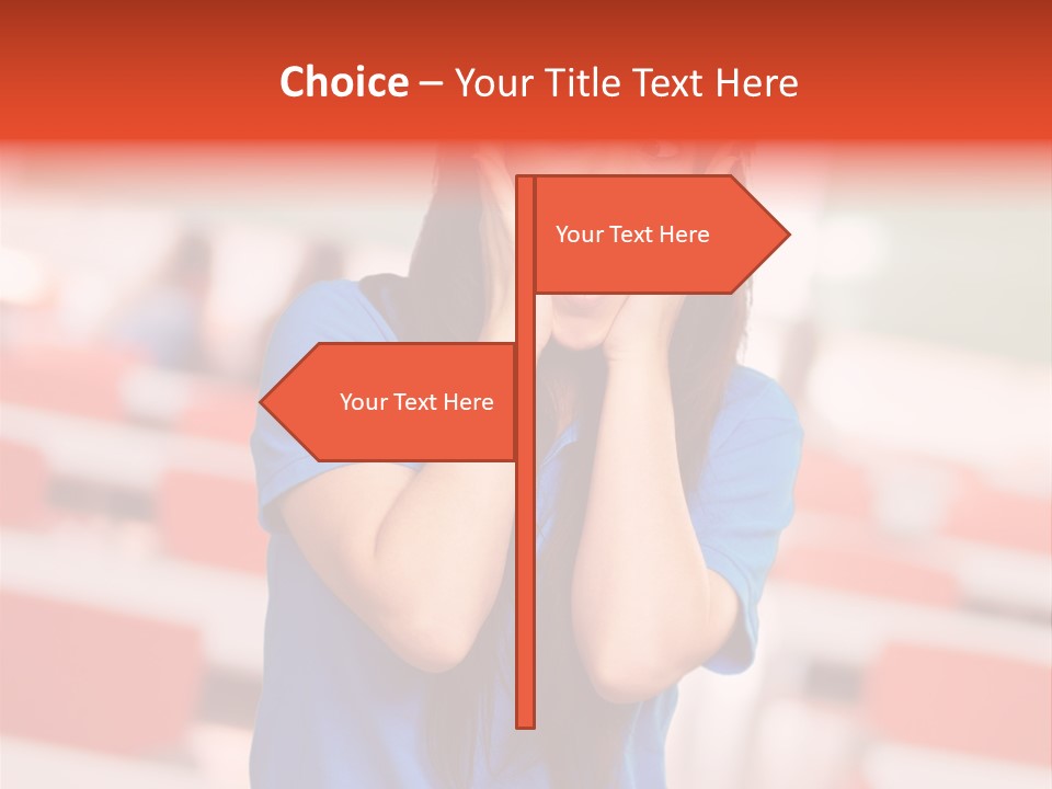 News Woman Surprise PowerPoint Template