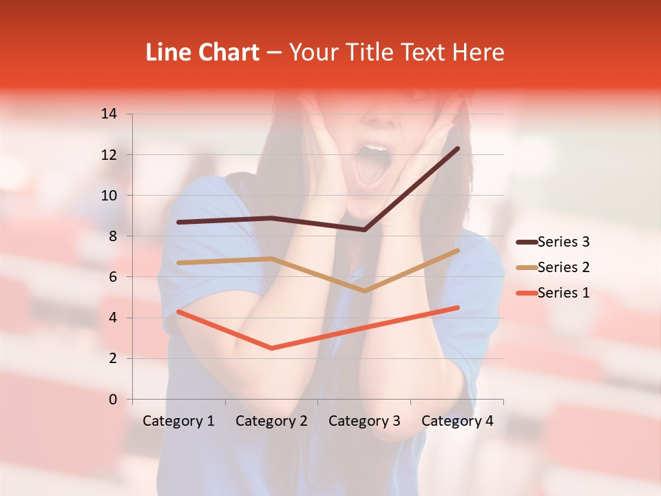 News Woman Surprise PowerPoint Template