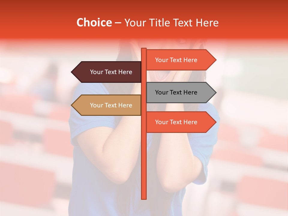 News Woman Surprise PowerPoint Template