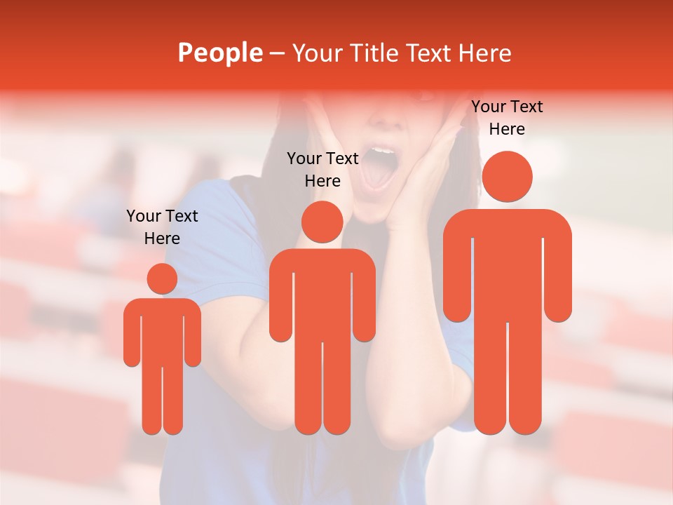 News Woman Surprise PowerPoint Template