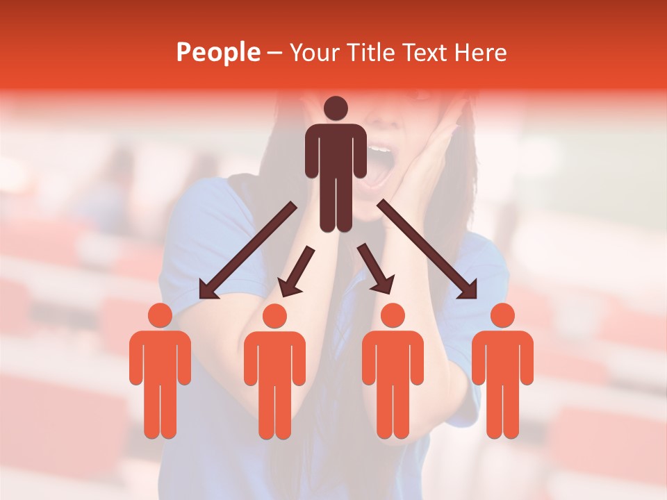 News Woman Surprise PowerPoint Template