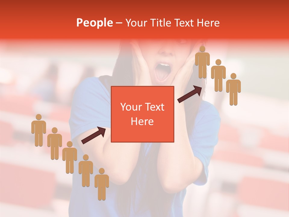 News Woman Surprise PowerPoint Template