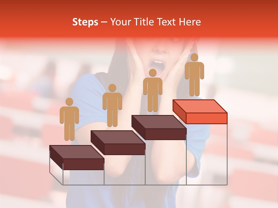 News Woman Surprise PowerPoint Template