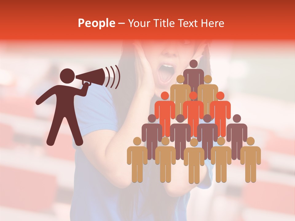 News Woman Surprise PowerPoint Template