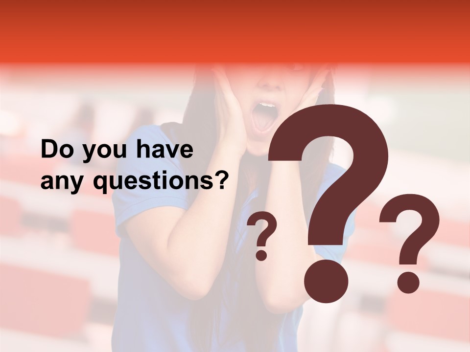 News Woman Surprise PowerPoint Template