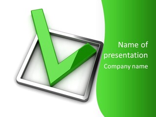 Confirm Check Design PowerPoint Template