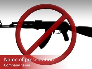 Drawing Banned Weapon PowerPoint Template