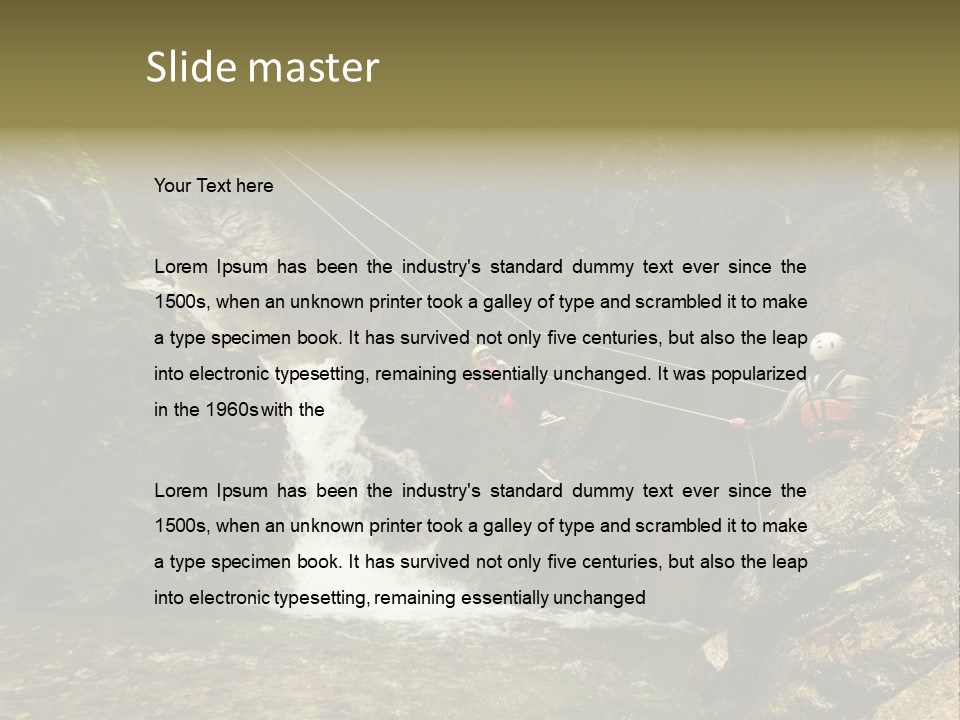 Splash Rock Banos De Agua Santa PowerPoint Template