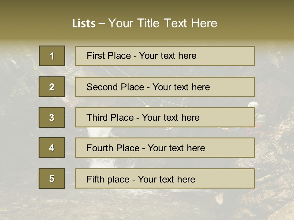 Splash Rock Banos De Agua Santa PowerPoint Template