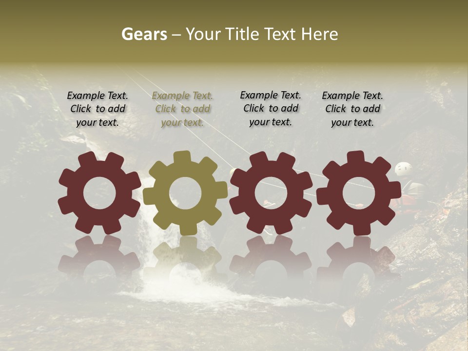 Splash Rock Banos De Agua Santa PowerPoint Template