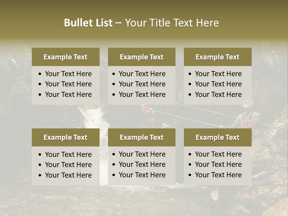 Splash Rock Banos De Agua Santa PowerPoint Template