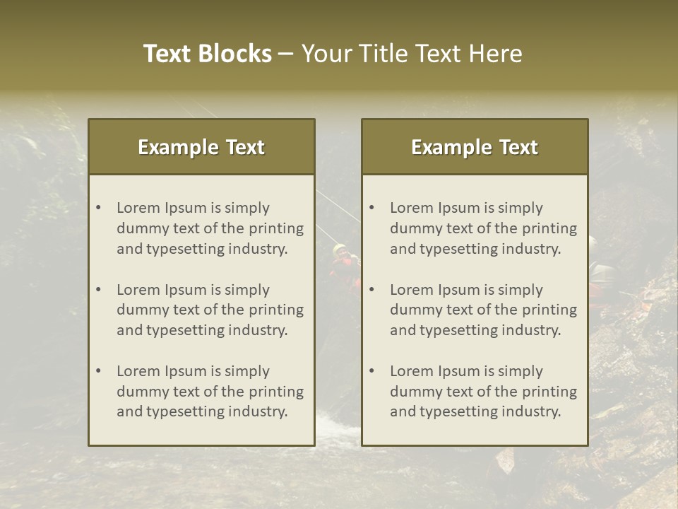 Splash Rock Banos De Agua Santa PowerPoint Template