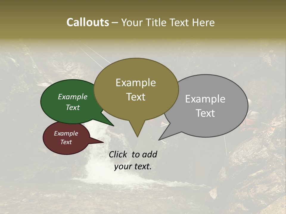 Splash Rock Banos De Agua Santa PowerPoint Template