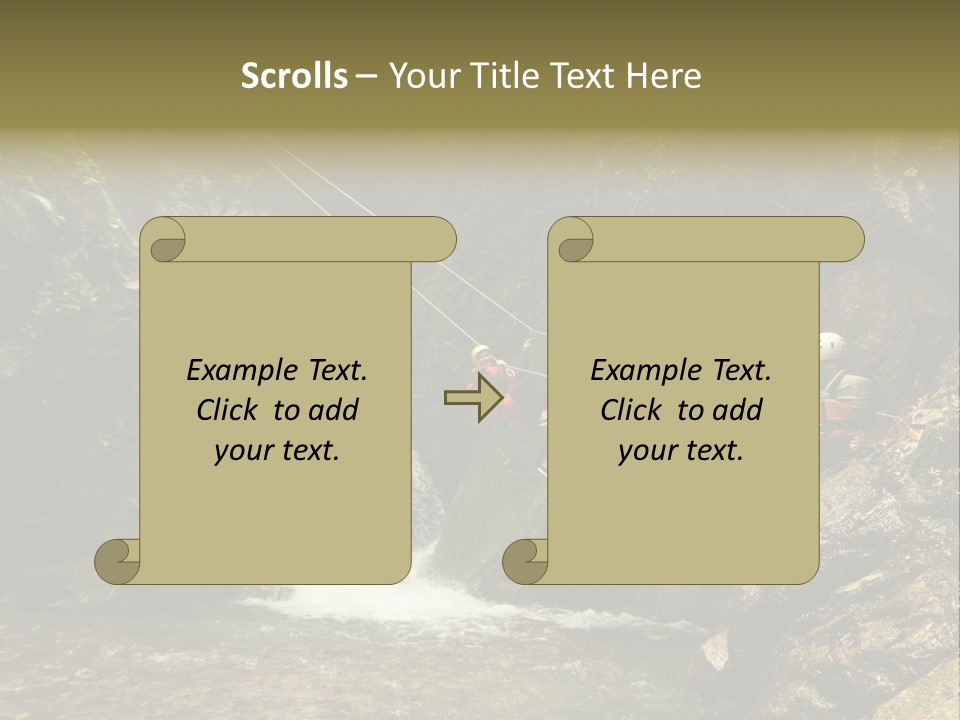 Splash Rock Banos De Agua Santa PowerPoint Template