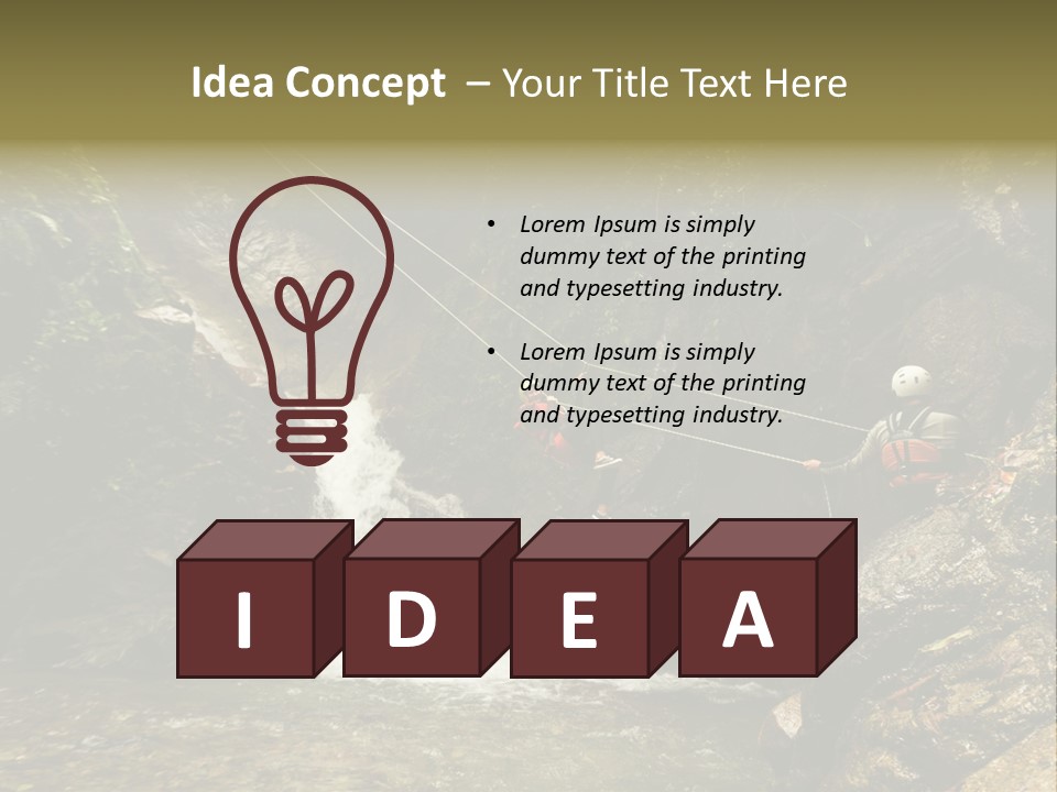 Splash Rock Banos De Agua Santa PowerPoint Template