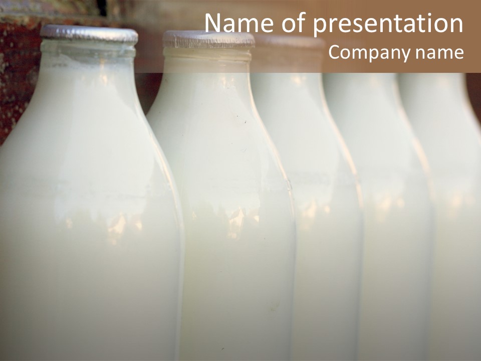 Milk Liquid Doorstep PowerPoint Template