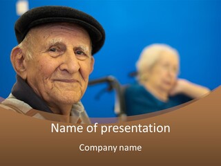 Smiling Handicap Golden Years PowerPoint Template