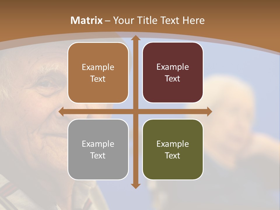 Smiling Handicap Golden Years PowerPoint Template