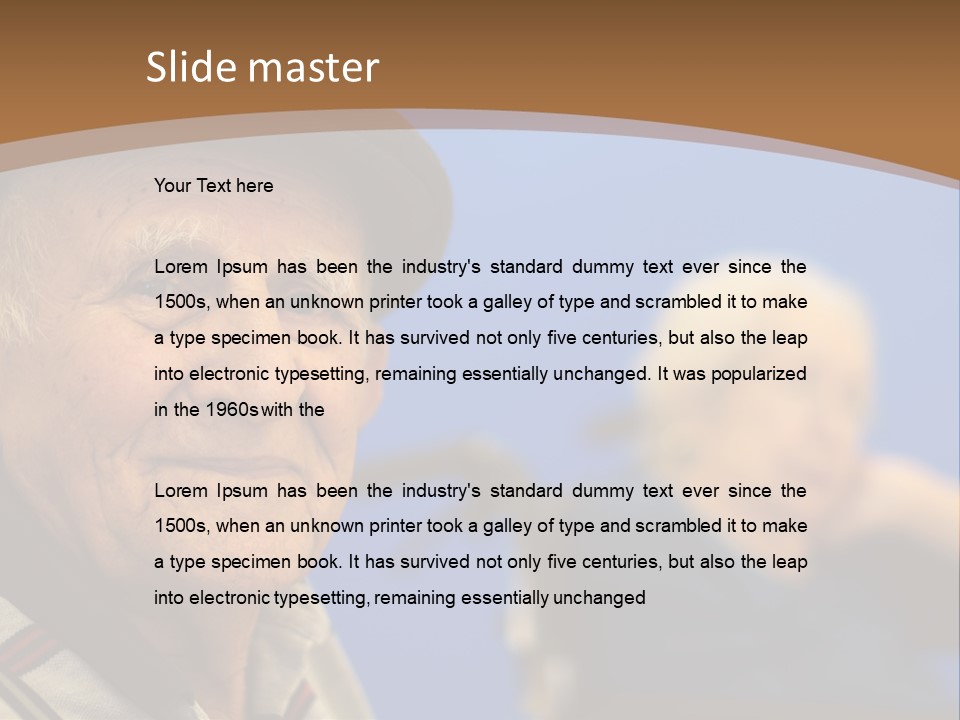 Smiling Handicap Golden Years PowerPoint Template