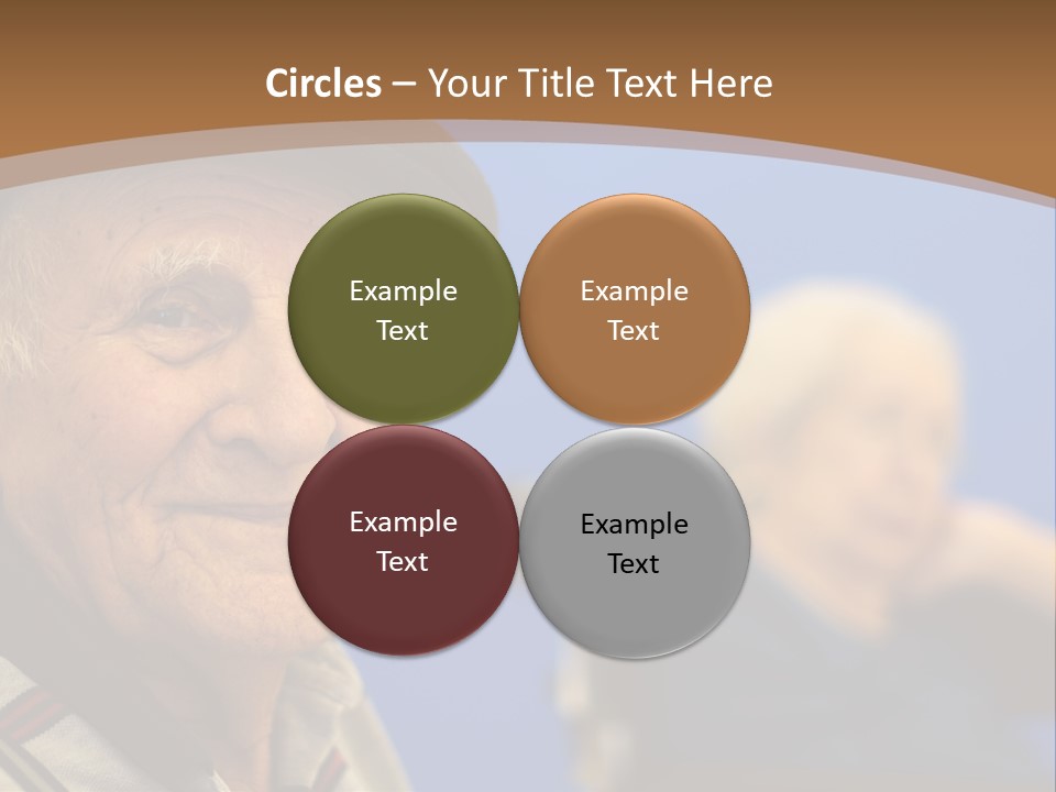 Smiling Handicap Golden Years PowerPoint Template