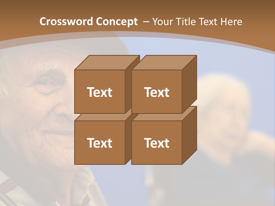 Smiling Handicap Golden Years PowerPoint Template