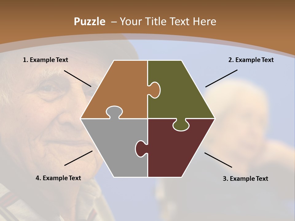 Smiling Handicap Golden Years PowerPoint Template