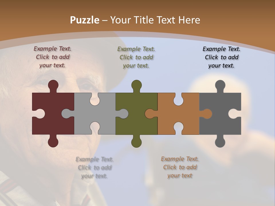 Smiling Handicap Golden Years PowerPoint Template