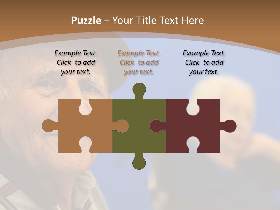 Smiling Handicap Golden Years PowerPoint Template