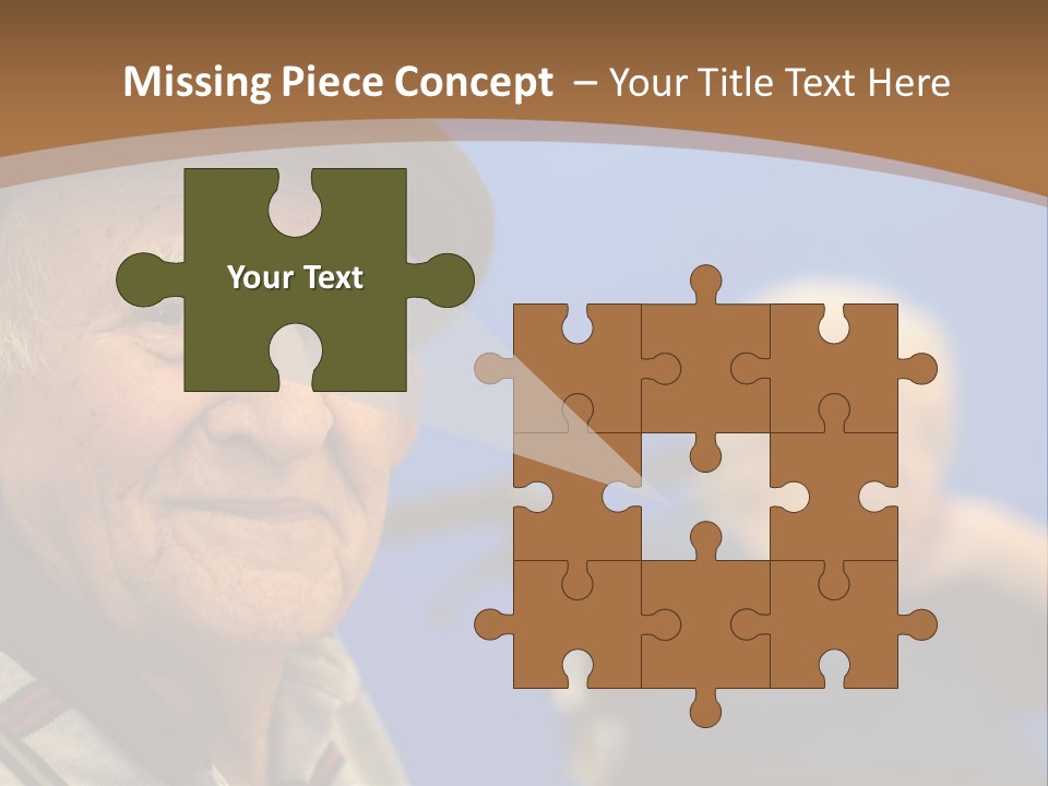 Smiling Handicap Golden Years PowerPoint Template