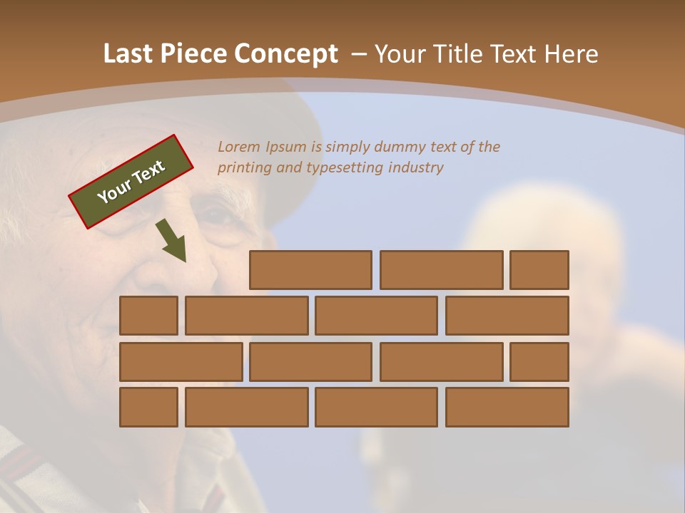 Smiling Handicap Golden Years PowerPoint Template