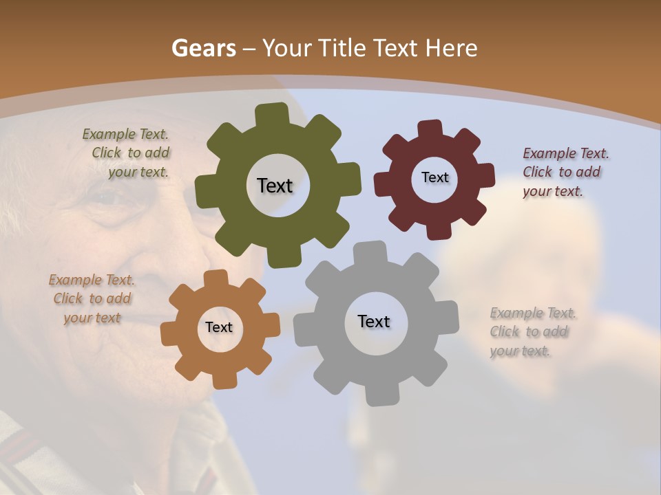 Smiling Handicap Golden Years PowerPoint Template