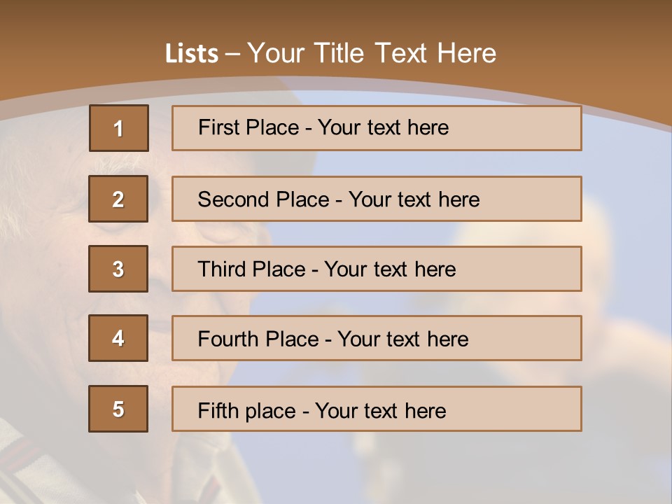 Smiling Handicap Golden Years PowerPoint Template