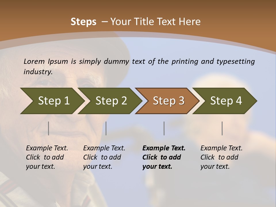 Smiling Handicap Golden Years PowerPoint Template
