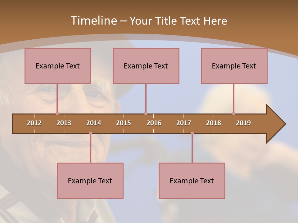 Smiling Handicap Golden Years PowerPoint Template