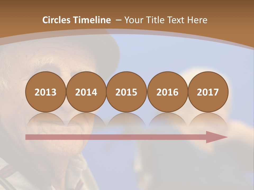 Smiling Handicap Golden Years PowerPoint Template