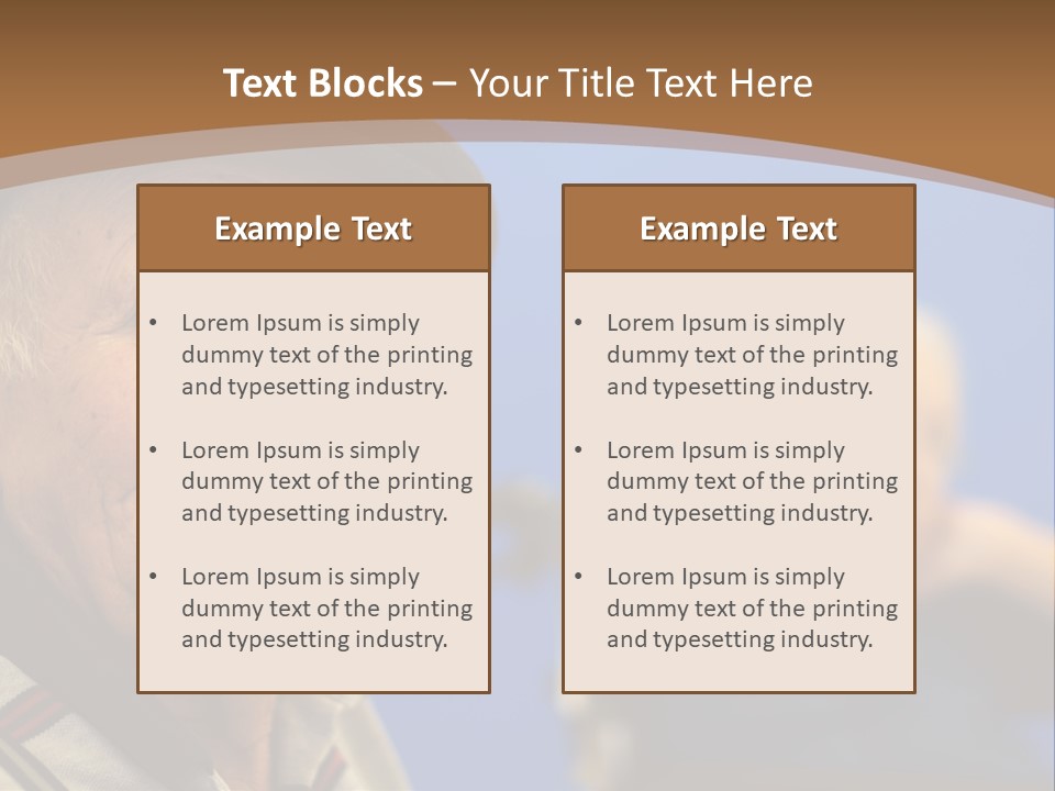 Smiling Handicap Golden Years PowerPoint Template
