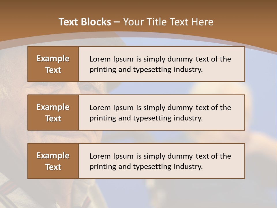 Smiling Handicap Golden Years PowerPoint Template