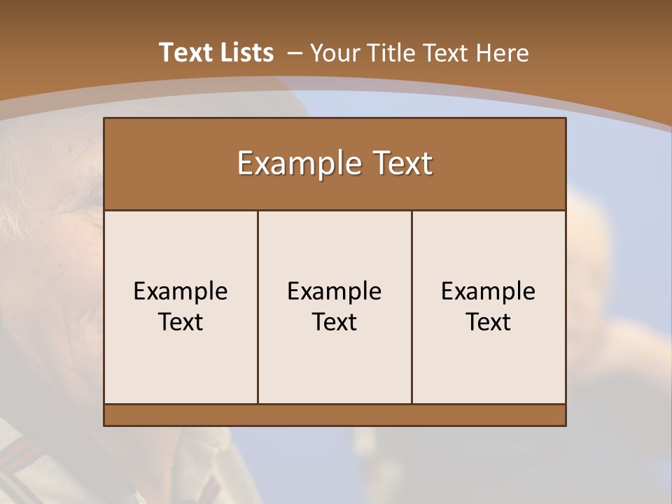 Smiling Handicap Golden Years PowerPoint Template
