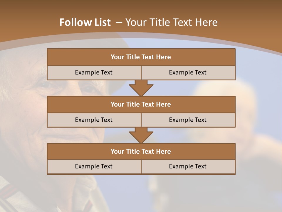 Smiling Handicap Golden Years PowerPoint Template