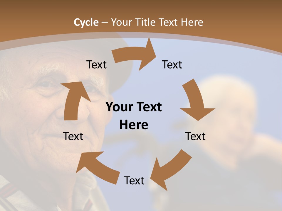 Smiling Handicap Golden Years PowerPoint Template