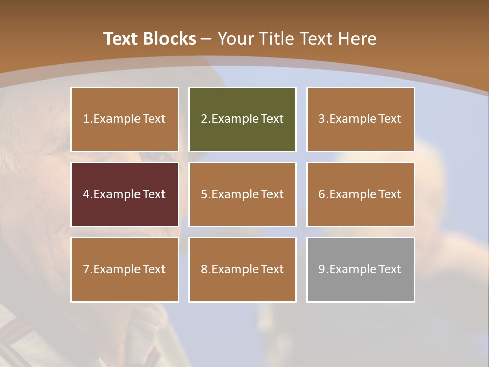 Smiling Handicap Golden Years PowerPoint Template