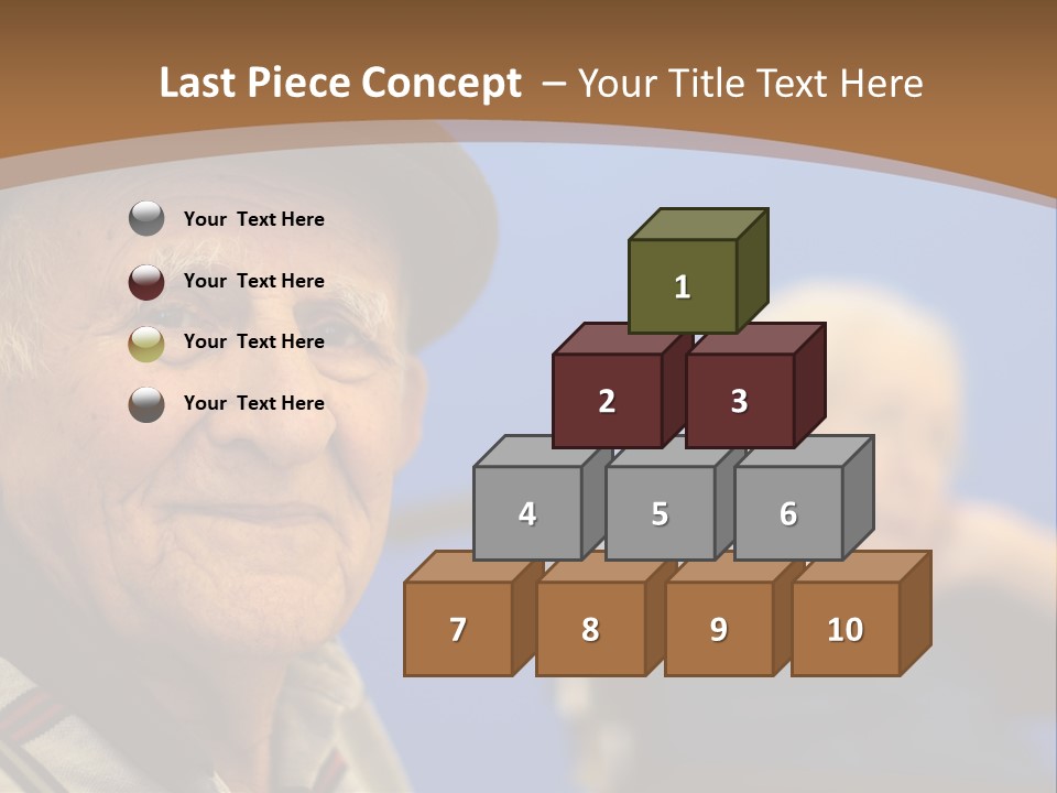 Smiling Handicap Golden Years PowerPoint Template