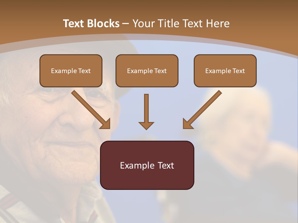 Smiling Handicap Golden Years PowerPoint Template