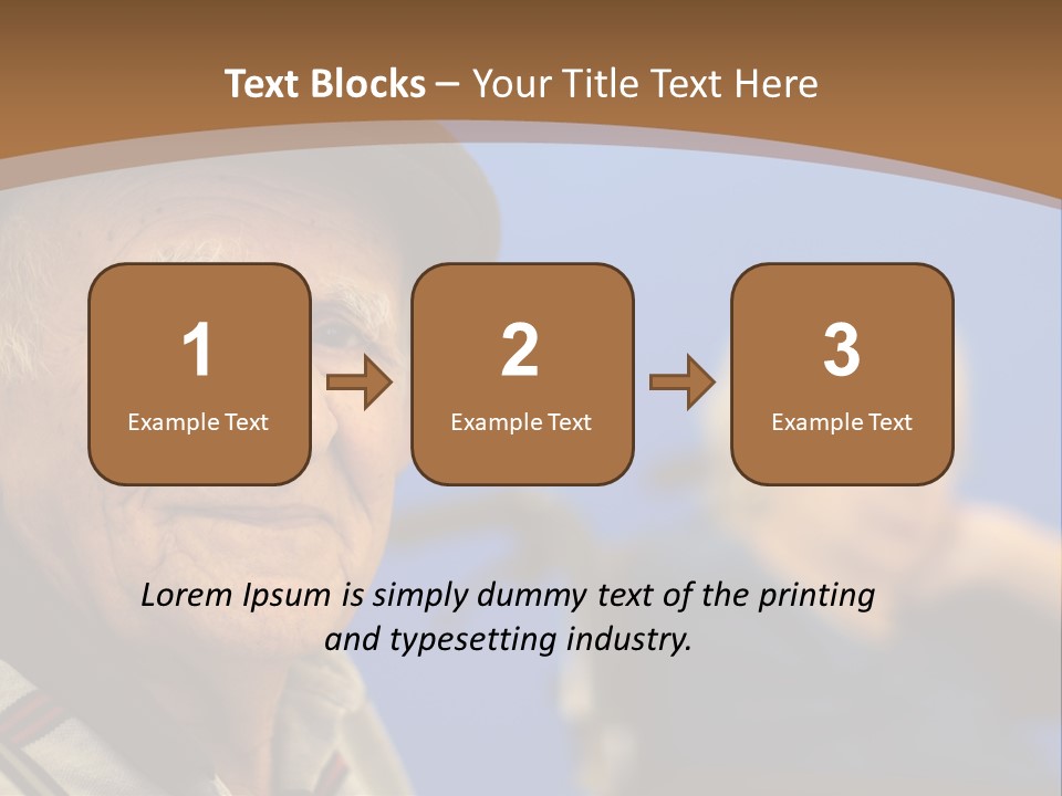 Smiling Handicap Golden Years PowerPoint Template