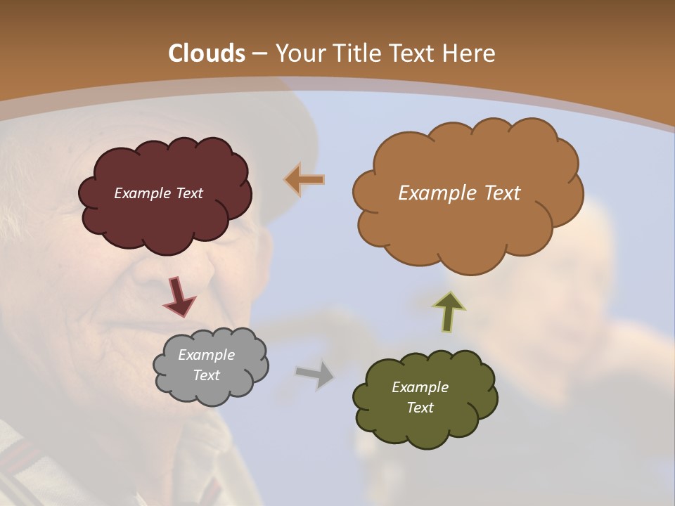 Smiling Handicap Golden Years PowerPoint Template