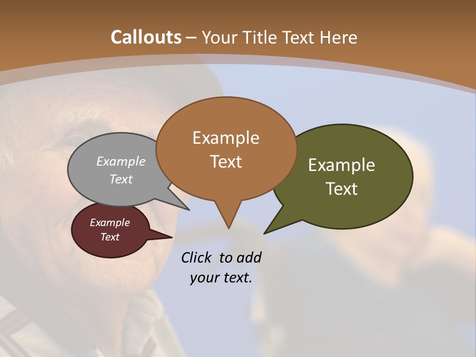 Smiling Handicap Golden Years PowerPoint Template