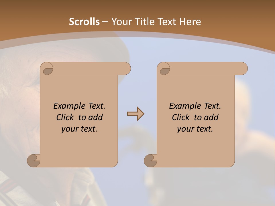 Smiling Handicap Golden Years PowerPoint Template