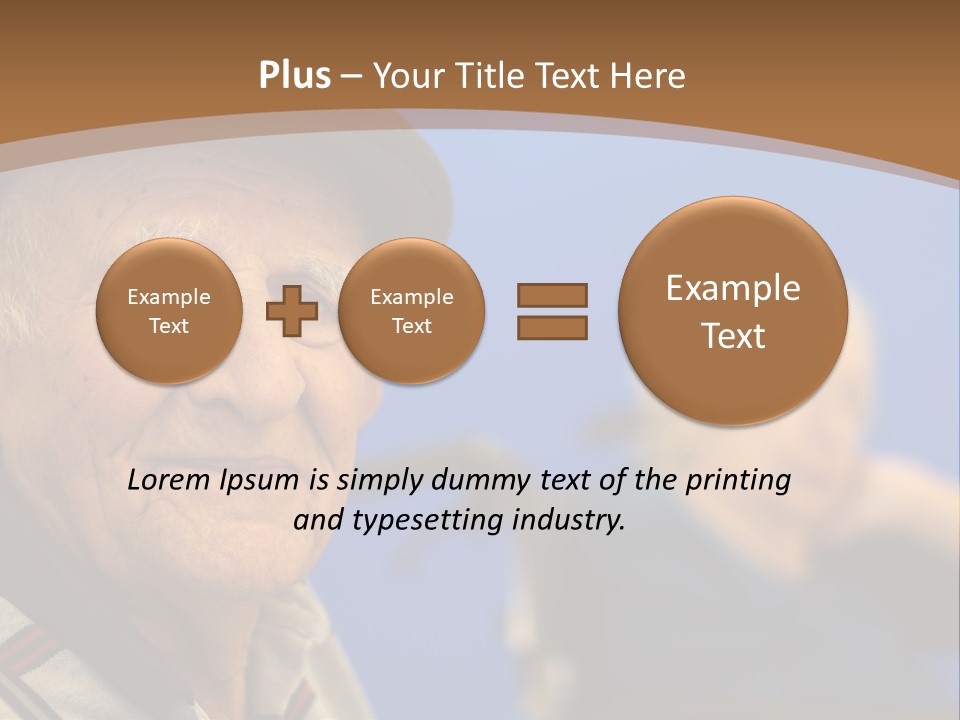 Smiling Handicap Golden Years PowerPoint Template
