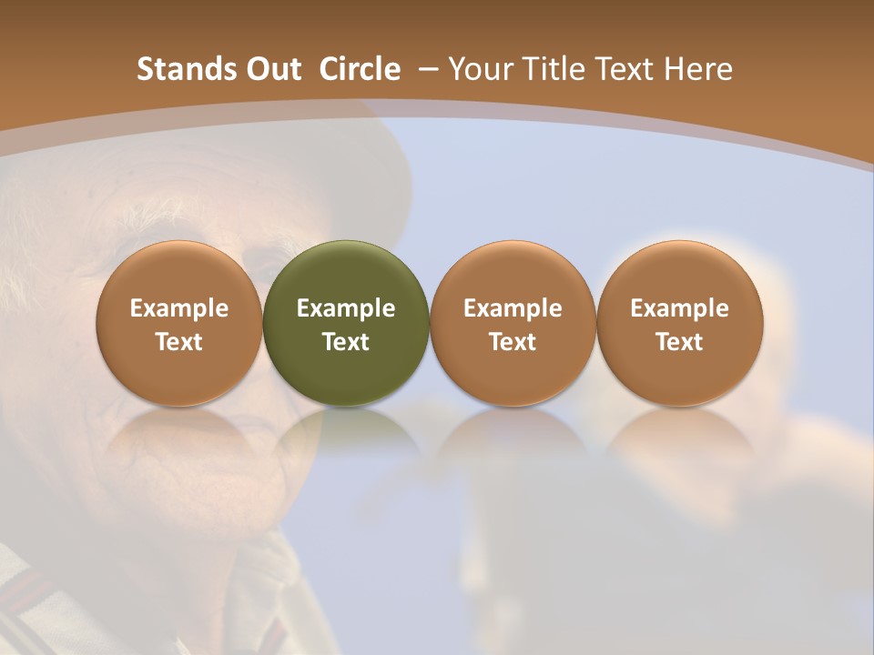 Smiling Handicap Golden Years PowerPoint Template